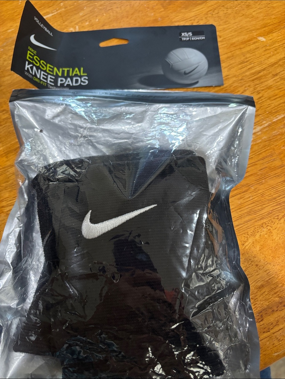 Nike Black Knee Pads with White Swoosh New